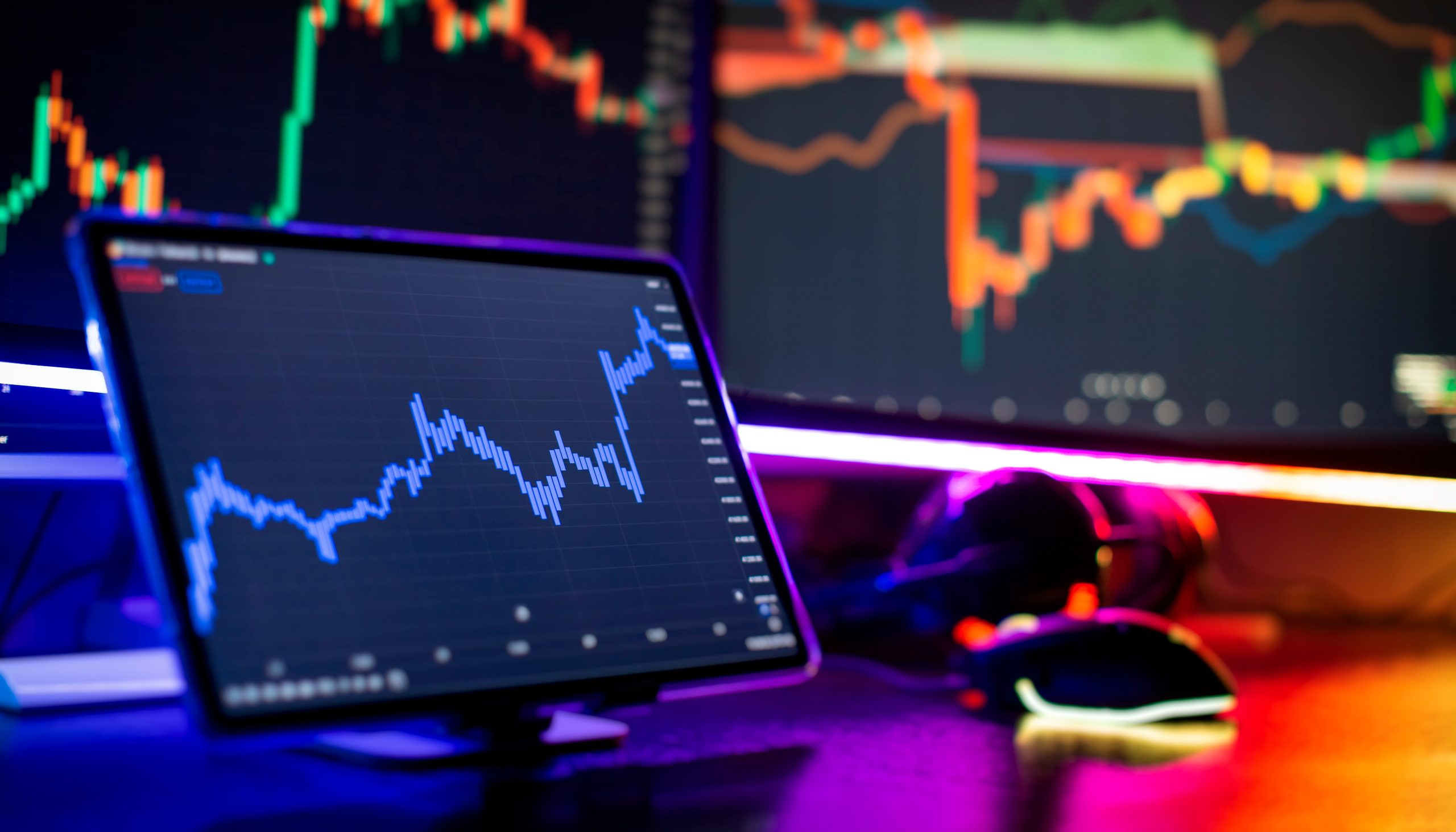 Candlestick graph used for investment analysis